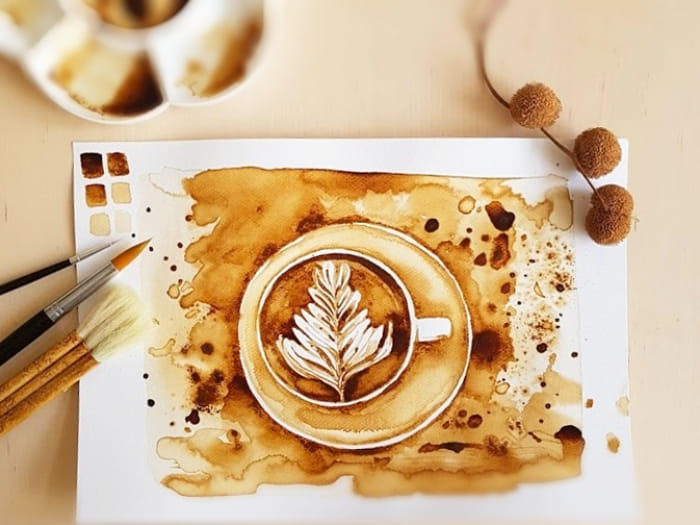 Akvarel a malba kávou - kurz pro začátečníky