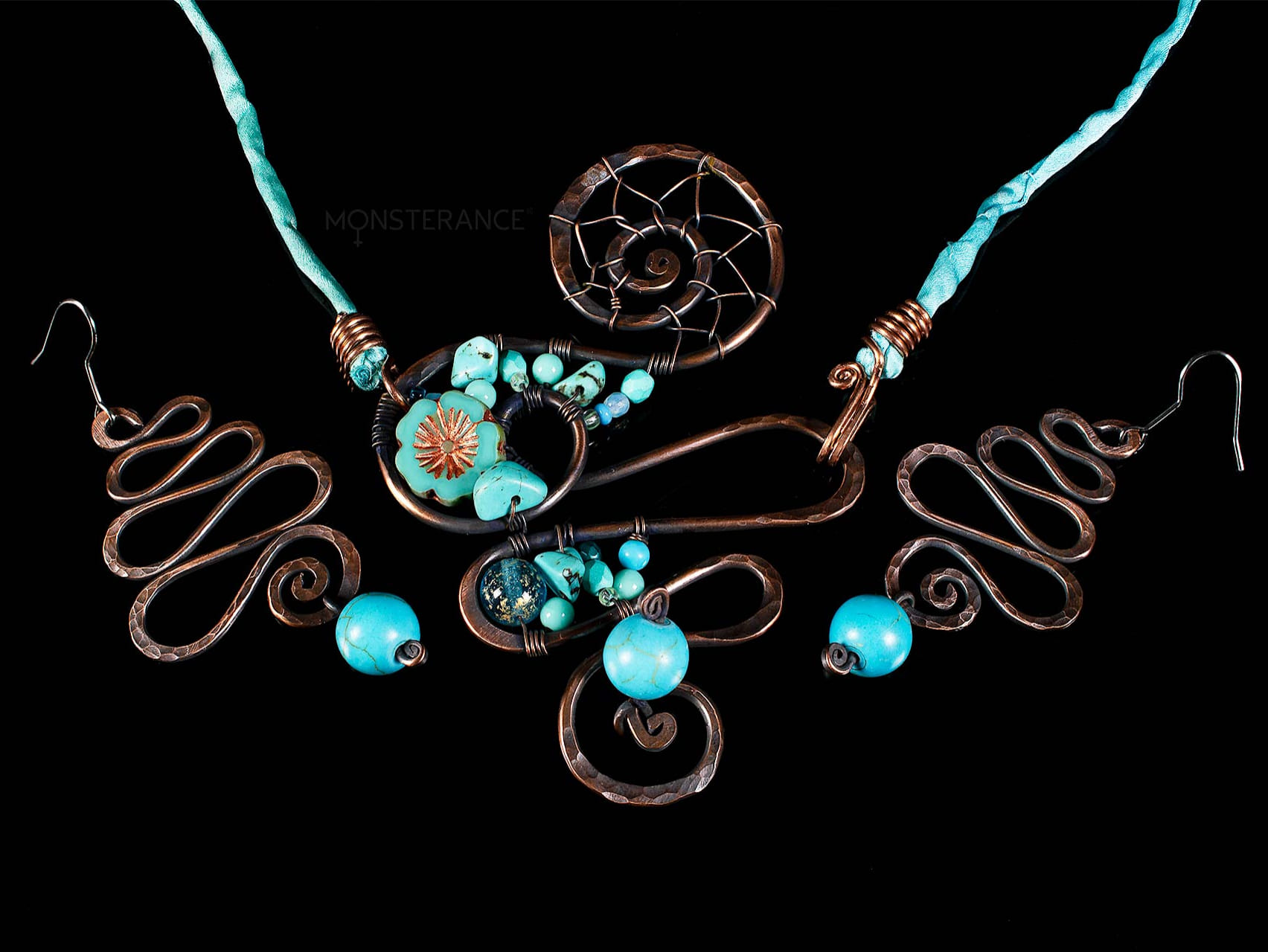 Základy drátovaného šperku: tepaný set přívěsek + náušnice