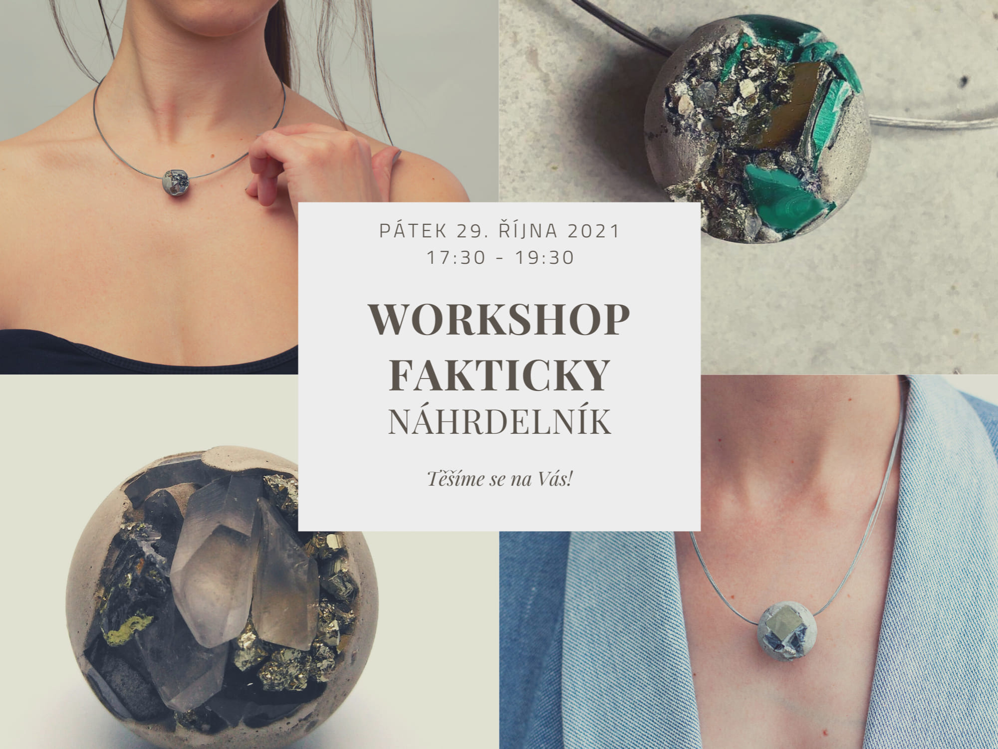 Vytvoř si svůj náhrdelník ze šperkařského betonu a polodrahokamů